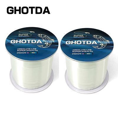 Ghotda 2Pcs Strong Nylon Fishing Line 500M Monofilament Line Japan Material Fish-HUDA Outdoor Equipment Store-White-1.0-Bargain Bait Box
