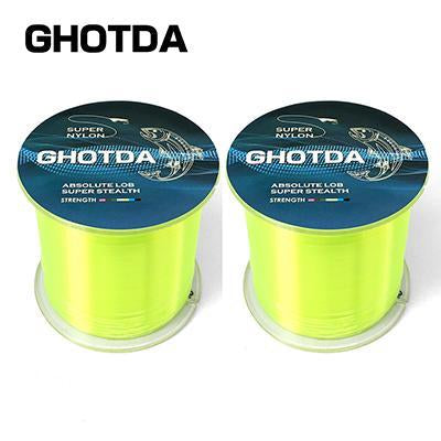 Ghotda 2Pcs Strong Nylon Fishing Line 500M Monofilament Line Japan Material Fish-HUDA Outdoor Equipment Store-Yellow-1.0-Bargain Bait Box