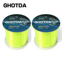 Ghotda 2Pcs Strong Nylon Fishing Line 500M Monofilament Line Japan Material Fish-HUDA Outdoor Equipment Store-Yellow-1.0-Bargain Bait Box