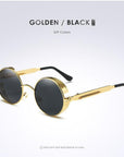 Gold Metal Polarized Sunglasses Gothic Steampunk Sunglasses Mens Womens Retro-Polarized Sunglasses-Bargain Bait Box-Gold Black-Bargain Bait Box