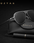 Guztag Unisex Classic Men Aluminum Sunglasses Hd Polarized Uv400 Mirror Male Sun-Polarized Sunglasses-Bargain Bait Box-Black-Bargain Bait Box