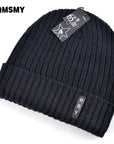 Hats For Men Double Knitted Warm Beanies Women Casual Hip-Hop Cap Plus Velvet-Beanies-Bargain Bait Box-Black-Bargain Bait Box