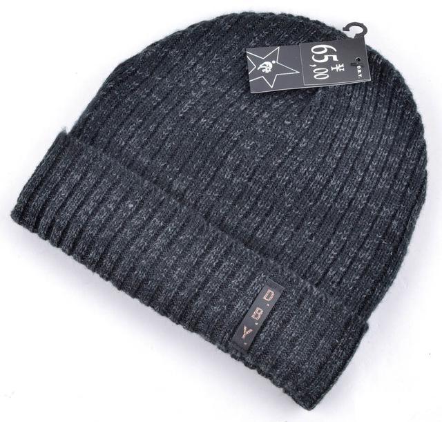 Hats For Men Double Knitted Warm Beanies Women Casual Hip-Hop Cap Plus Velvet-Beanies-Bargain Bait Box-Dark Grey-Bargain Bait Box