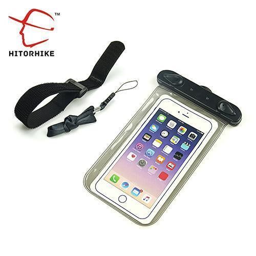 Hitorhike 5.5 Inch Waterproof Bag Mobile Phone Pouch Underwater Dry Case Cover-Dry Bags-Bargain Bait Box-Black Color-Bargain Bait Box