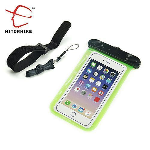 Hitorhike 5.5 Inch Waterproof Bag Mobile Phone Pouch Underwater Dry Case Cover-Dry Bags-Bargain Bait Box-Green Color-Bargain Bait Box