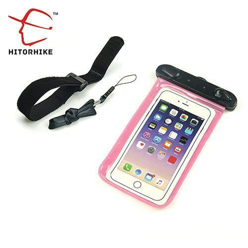 Hitorhike 5.5 Inch Waterproof Bag Mobile Phone Pouch Underwater Dry Case Cover-Dry Bags-Bargain Bait Box-Pink Color-Bargain Bait Box