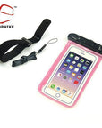 Hitorhike 5.5 Inch Waterproof Bag Mobile Phone Pouch Underwater Dry Case Cover-Dry Bags-Bargain Bait Box-Pink Color-Bargain Bait Box
