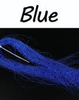Icerio 2 Packs Flashabou Holographic Tinsel Fly Fishing Tying Crystal Flash-Fly Tying Materials-Bargain Bait Box-2 Packs Blue-Bargain Bait Box