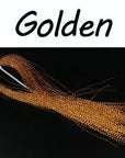 Icerio 2 Packs Flashabou Holographic Tinsel Fly Fishing Tying Crystal Flash-Fly Tying Materials-Bargain Bait Box-2 Packs Golden-Bargain Bait Box
