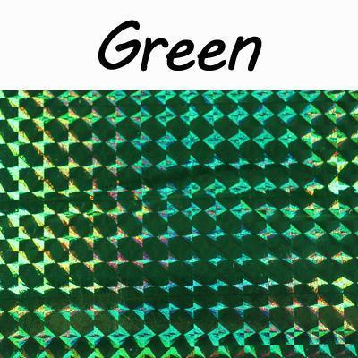 Icerio 6Pcs 10*20Cm Holographic Adhesive Film Flash Tape For Lure Making Fly-Holographic Stickers-Bargain Bait Box-6PCS Green-Bargain Bait Box