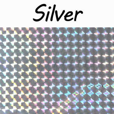 Icerio 6Pcs 10*20Cm Holographic Adhesive Film Flash Tape For Lure Making Fly-Holographic Stickers-Bargain Bait Box-6PCS Silver-Bargain Bait Box