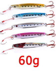 Ilure Metal Casting Jig Spoon 5 Pcs/Lot 25G/40G/60G Fishing Hooks Jigging Fish-Jigging Spoons-Bargain Bait Box-Red-Bargain Bait Box