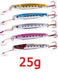 Ilure Metal Casting Jig Spoon 5 Pcs/Lot 25G/40G/60G Fishing Hooks Jigging Fish-Jigging Spoons-Bargain Bait Box-White-Bargain Bait Box