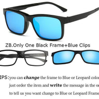 Ivsta Include Frame Polarized Clip On Sunglasses Men Tr90 Custom Prescription-Polarized Sunglasses-Bargain Bait Box-Black and Green-Bargain Bait Box