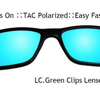 Ivsta Include Frame Polarized Clip On Sunglasses Men Tr90 Custom Prescription-Polarized Sunglasses-Bargain Bait Box-Only Green Clips-Bargain Bait Box