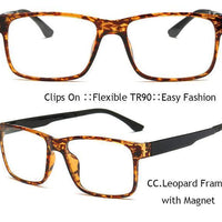 Ivsta Include Frame Polarized Clip On Sunglasses Men Tr90 Custom Prescription-Polarized Sunglasses-Bargain Bait Box-Only Leopard Frame-Bargain Bait Box