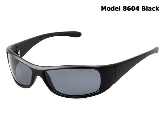 Jackjad Sports Polarized Sunglasses Goggles Men Driving Fishing Running Sun-Polarized Sunglasses-Bargain Bait Box-8604 Black-Bargain Bait Box
