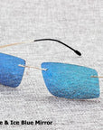 Jackjad The Matrix Style Polarized Driving Men Sunglasses Design Titanium Memory-Polarized Sunglasses-Bargain Bait Box-C3 Gold Blue-Bargain Bait Box