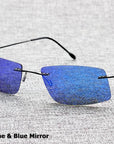Jackjad The Matrix Style Polarized Driving Men Sunglasses Design Titanium Memory-Polarized Sunglasses-Bargain Bait Box-C4 Black Blue-Bargain Bait Box