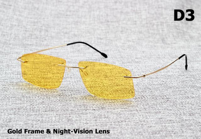 Jackjad The Matrix Style Polarized Driving Men Sunglasses Design Titanium Memory-Polarized Sunglasses-Bargain Bait Box-D3 Night Vision Lens-Bargain Bait Box