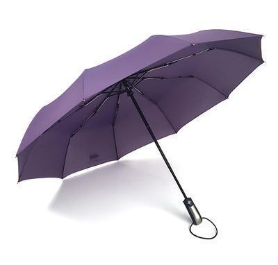 Jesse Kamm Fully-Automatic Three Folding Male Commercial Compact Large Strong-Umbrellas-Bargain Bait Box-Purple-China-Bargain Bait Box