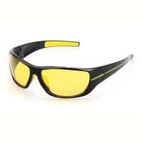 Jiangtun Night Vision Sunglasses Men Polarized Night Driving Enhanced Light At-Polarized Sunglasses-Bargain Bait Box-Yellow-Bargain Bait Box