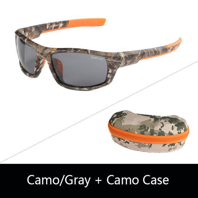 Jiangtun Trendy Camo Black Polarized Sunglasses Men Women Sports Sun Glasses-Polarized Sunglasses-Bargain Bait Box-C4 Camo l Gray-Bargain Bait Box