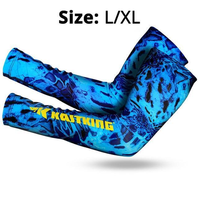 Kastking Uv Protection Arm Sleeves Quick Dry Breathable High Elasticity-Fishing Arm Sleeve-kastking official store-Blue-LXL-Bargain Bait Box