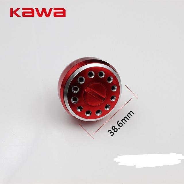 Kawa Fishing Handle Knob For Spinning Wheel Type, Machined Metal Fishing Reel-Fishing Reel Handles &amp; Knobs-Bargain Bait Box-Red-Bargain Bait Box