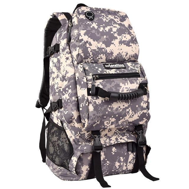 Locallion 40L Big Load Knapsack Women Men Sports Bags Military Camo Backpacks-Backpacks-Bargain Bait Box-grey camouflage-Bargain Bait Box