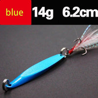 Lures Color Sequins Metal Bass Hard Spoon Bait 7G/10G/14G/20G Jig Lure Baits-Casting & Trolling Spoons-Bargain Bait Box-14g blue-Bargain Bait Box