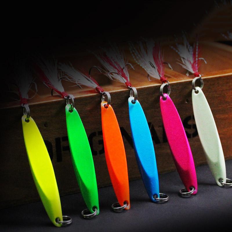 Lures Color Sequins Metal Bass Hard Spoon Bait 7G/10G/14G/20G Jig Lure Baits-Casting & Trolling Spoons-Bargain Bait Box-8g luminous-Bargain Bait Box
