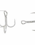 Lushazer 8Pcs/Lot Fishing Hook Configuration St41 Blood Trough Treble Hooks 1-Treble Hooks-Bargain Bait Box-No feather-10-Bargain Bait Box