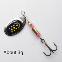 Lushazer Fishing Spinner Bait 2.5-4.5G Spoon Lure Metal Baits Treble Hook Fish-Inline Spinners-Bargain Bait Box-E-Bargain Bait Box