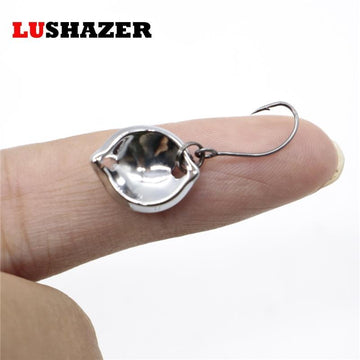 Lushazer Fishing Spoon Lure 1.7G 10Mm Fishing S Spinnerbait Metal Bait Jig Lures-Casting & Trolling Spoons-Bargain Bait Box-Silver-Bargain Bait Box
