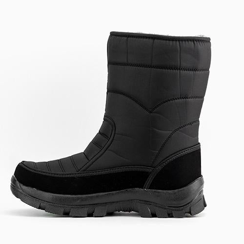 Male Boots Thickening Thermal Waterproof Snow Boots Cotton Fabric Inside Warm-Boots-Bargain Bait Box-Men Black A-6.5-Bargain Bait Box