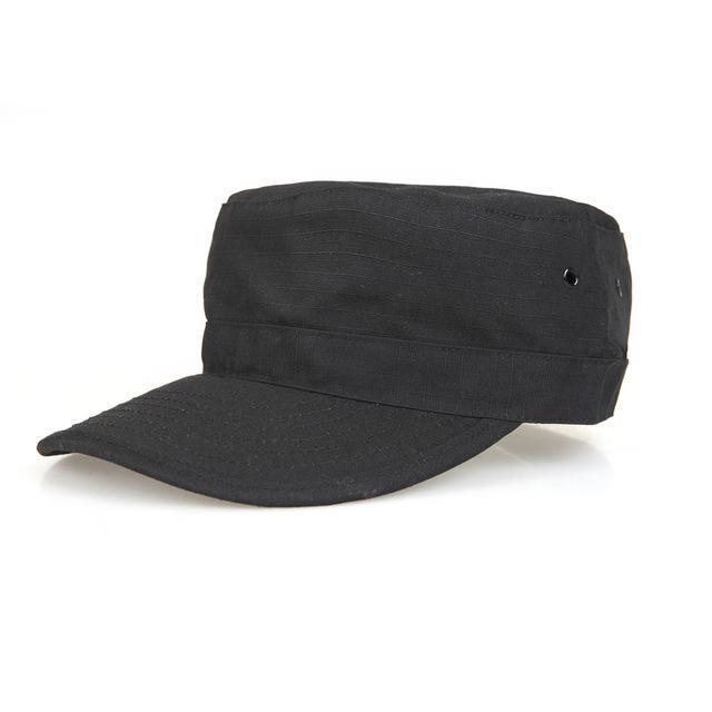 Male Hat Camping Man&#39;S Camo Tactical Hat Fishing Bionic Baseball Cadet-Hats-Bargain Bait Box-BLACK-L-Bargain Bait Box