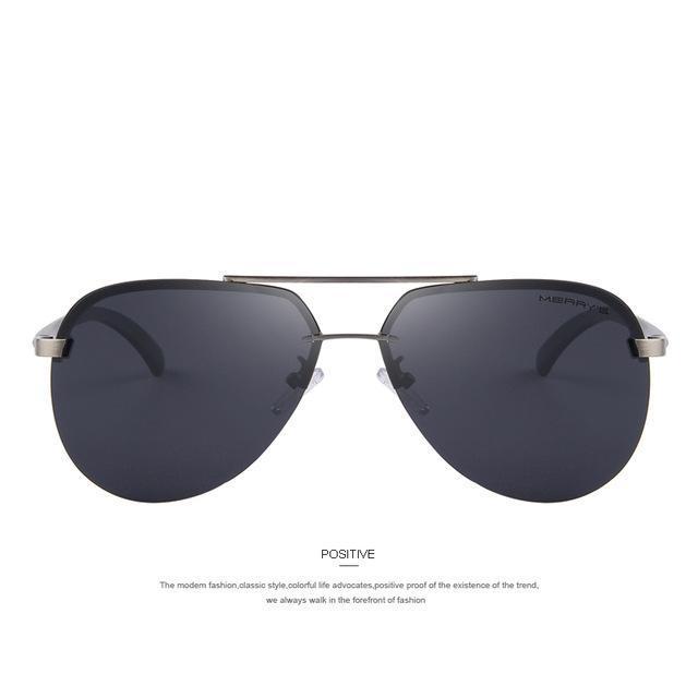 Men 100% Polarized Aluminum Alloy Frame Sunglasses Men&#39;S Driving Sunglasses-Polarized Sunglasses-Bargain Bait Box-C02 Gray-Bargain Bait Box