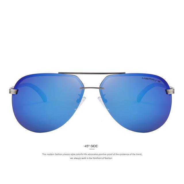 Men 100% Polarized Aluminum Alloy Frame Sunglasses Men&#39;S Driving Sunglasses-Polarized Sunglasses-Bargain Bait Box-C03 Blue-Bargain Bait Box