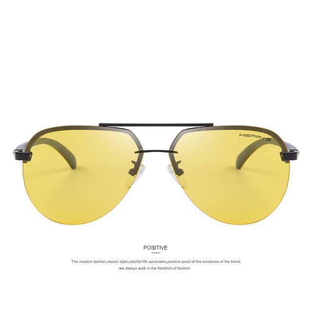 Men 100% Polarized Aluminum Alloy Frame Sunglasses Men&#39;S Driving Sunglasses-Polarized Sunglasses-Bargain Bait Box-C06 Black Yellow-Bargain Bait Box