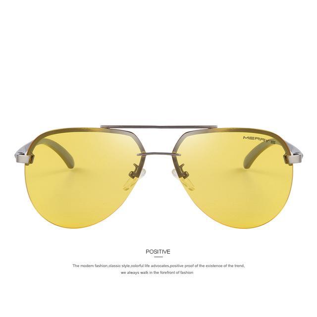 Men 100% Polarized Aluminum Alloy Frame Sunglasses Men&#39;S Driving Sunglasses-Polarized Sunglasses-Bargain Bait Box-C07 Gray Yellow-Bargain Bait Box