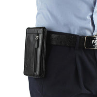 Men Genuine Leather Mobile Phone Case Pocket Purse Ette Hip Belt Bum Fanny Waist-Bags-Bargain Bait Box-Bargain Bait Box