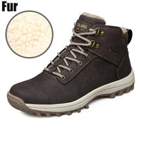 Men Hiking Shoes Boots Fur Inside Warm Snow Boots Ankle Sport Climbing Boots-Boots-Bargain Bait Box-Brown-6.5-Bargain Bait Box