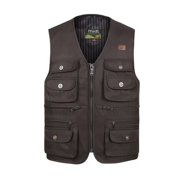 Men Large Size Xl-4Xl Motorcycle Casual Vest Male Multi-Pocket Tactical Waists-Vests-Bargain Bait Box-Black-XL-Bargain Bait Box