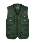 Men Large Size Xl-4Xl Motorcycle Casual Vest Male Multi-Pocket Tactical Waists-Vests-Bargain Bait Box-Green-XL-Bargain Bait Box