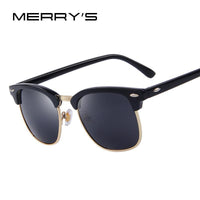 Men Retro Rivet Polarized Sunglasses Classic Unisex Sunglasses Uv400 Male-Polarized Sunglasses-Bargain Bait Box-C01 Gold Black-Bargain Bait Box