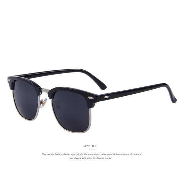 Men Retro Rivet Polarized Sunglasses Classic Unisex Sunglasses Uv400 Male-Polarized Sunglasses-Bargain Bait Box-C03 Silver Black-Bargain Bait Box