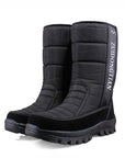 Men Snow Boots Camo Platform Men Shoes S Warm Non-Slip Waterproof Boots For-Boots-Bargain Bait Box-Black-7.5-Bargain Bait Box
