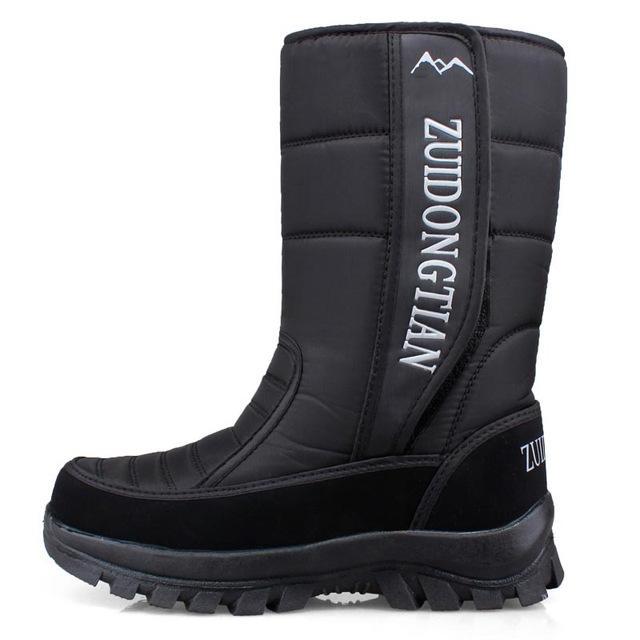 Men Snow Boots Camo Platform Men Shoes S Warm Non-Slip Waterproof Boots For-Boots-Bargain Bait Box-Black Z007-7-Bargain Bait Box