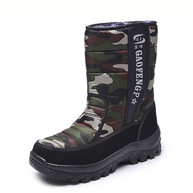 Men Snow Boots Camo Platform Men Shoes S Warm Non-Slip Waterproof Boots For-Boots-Bargain Bait Box-Green camouflage-7.5-Bargain Bait Box